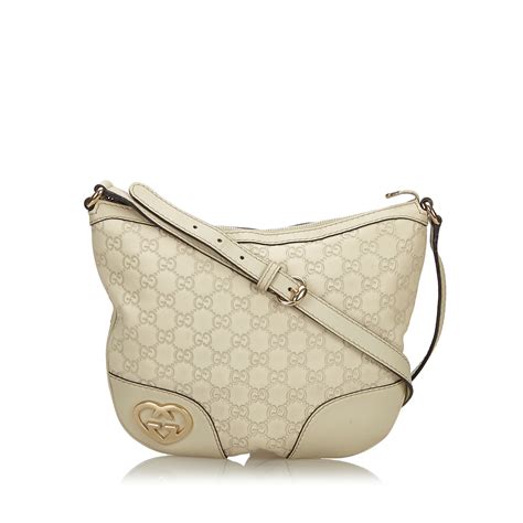 gucci white cross bag